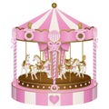 Baby shower carousel for baby girl