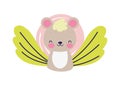 Baby shower cute little bear flower leaves decoration