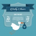 Baby Shower design. stork icon. graphic