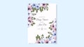 Baby Shower floral Invite Card for baby boys or girls. cute flowers Royalty Free Stock Photo