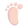 Baby shower, footprint, announce newborn welcome isolated design icon