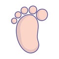 Baby shower footprint newborn icon