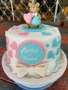 Baby shower foundant cake Royalty Free Stock Photo