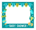 Baby shower frame boy photo booth props