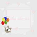 Baby shower frame Royalty Free Stock Photo