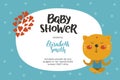 Baby shower girl and boy invitation Royalty Free Stock Photo