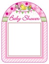 Baby shower girl frame print sheet