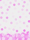 Baby shower girl pastel polka dots with splash Royalty Free Stock Photo