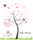 Baby shower greeting card. Royalty Free Stock Photo