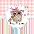 Baby Shower Greeting Card with Owl