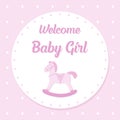 Baby shower invitation card. Newborn background. Greeting invitation card for baby shower concept.