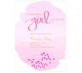 Baby shower invitation on pink theme