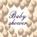 Baby shower invitation. Vector