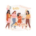 Baby shower isolated cartoon vector illustration.