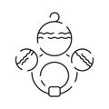 Baby shower line icon. Included the icons as baby, child, balloon, gift, decoration, toys and Party. Toy