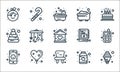 baby shower line icons. linear set. quality vector line set such as ice cream, baby chair, toy, food, ballon, pyramid, book, bath