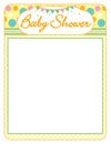 Baby shower neutral boy or girl frame print sheet