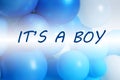 Baby shower party for boy. Balloons in colors Royalty Free Stock Photo