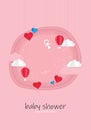 Baby shower party card