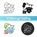 Baby shower party video icon