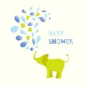 Baby shower poster for a boy