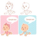 Baby shower set. Royalty Free Stock Photo