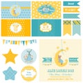 Baby Shower Sleeping Bear Theme Royalty Free Stock Photo
