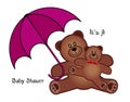 Baby Shower Teddy Bears Royalty Free Stock Photo