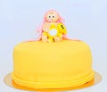 Baby shower theme fondant cake Royalty Free Stock Photo