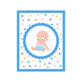 Baby shower vector illustration. Boy