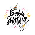 Baby shower vector lettering