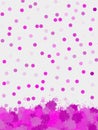 Baby shower girl vivid mini dots  with splash Royalty Free Stock Photo