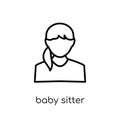 Baby sitter icon. Trendy modern flat linear vector Baby sitter i