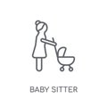 Baby sitter linear icon. Modern outline Baby sitter logo concept