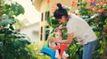 Baby sitter play with kid Royalty Free Stock Photo