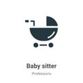 Baby sitter vector icon on white background. Flat vector baby sitter icon symbol sign from modern professions collection for