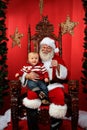 Baby Sitting on Santa's Lap