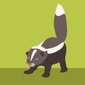 Baby skunk vector illustration flat style profile