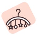 Baby sleep bed hanger, icon Royalty Free Stock Photo