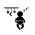 Baby, sleepiness icon. Element of baby icon