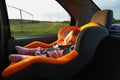 Dítě spací v auto 