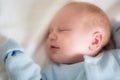 Baby smile while sleeping Royalty Free Stock Photo