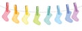 Baby Socks Clothes Line Colored Woolen Set