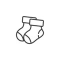 Baby socks line icon