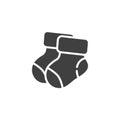 Baby socks vector icon