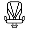 Baby soft bicycle seat icon, outline style
