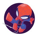 Baby Spiderman. Marvel Comics vector illustration poster template