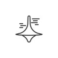 Baby spinning toy line icon