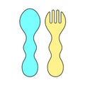 Baby Spoon And Fork Icon