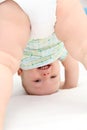 Baby standing on head